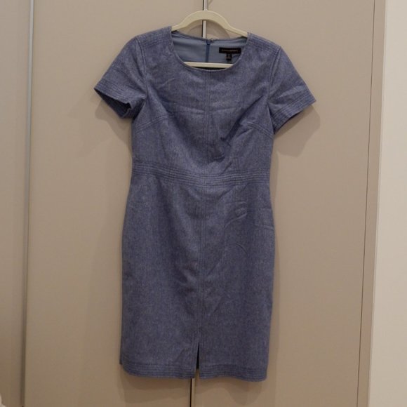 Banana Republic Blue Wool Dress 6P - Picture 3 of 7